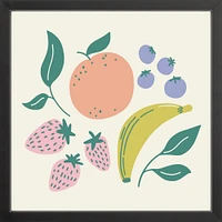 Fruits By Sally Murphy Design, Framed Giclee Print, White 11x11