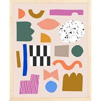 Shape Collage By Ampersand Design Studio, Framed Giclee Print, White 12x15