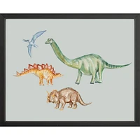 Dinosaurs By Lanas Shop, Framed Giclee Print, 15x12 White