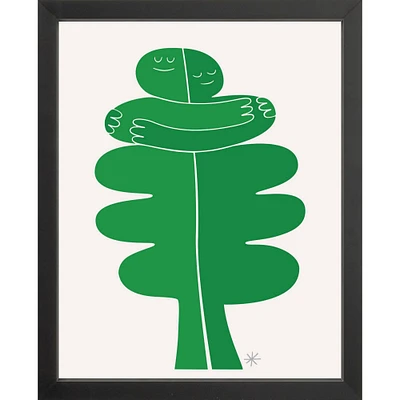 Tree Hug By CDR, Framed Giclee Print, White12x15