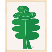 Tree Hug By CDR, Framed Giclee Print, White12x15