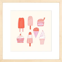 Ice Cream Truck By Sally Murphy Design, Framed Giclee Print, White 11x11