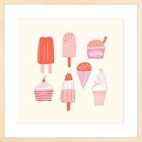 Ice Cream Truck By Sally Murphy Design, Framed Giclee Print, White 11x11