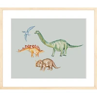 Dinosaurs By Lanas Shop, Framed Giclee Print, 15x12 White