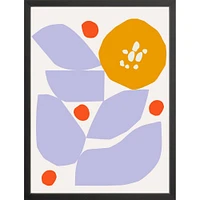 Abstract Floral By Ampersand Design Studio, Framed Giclee Print, White 12x15