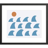 Rays And Waves By CDR, Framed Giclee Print, White 15x12