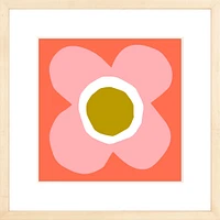 Modfloral By Ampersand Design Studio, Framed Giclee Print, Whitewash 11x11