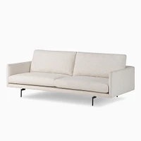 Augustin Sofa, 87",  Lipari Camel-Ebony Steel