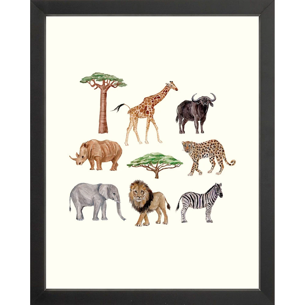 Safari By Lanas Shop, Framed Giclee Print, White 12x15