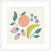 Fruits By Sally Murphy Design, Framed Giclee Print, White 11x11