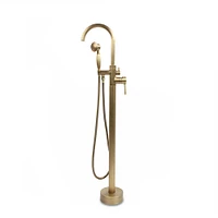 Freestanding Tub Filler, Antique Brass