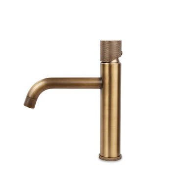 Bath Faucet Monohole Vesseldeck Lever Handle, Antique Brass