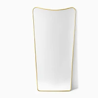 Lance Metal Floor Mirror, Antique Brass, 34x72