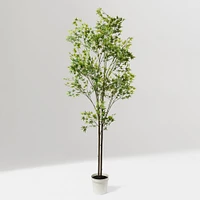 Faux Maple Potted Tree, 6FT, Green