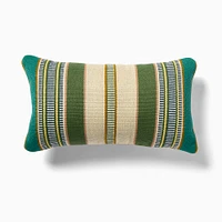 Outdoor La Raya Pillow, Cobalt, 12x21