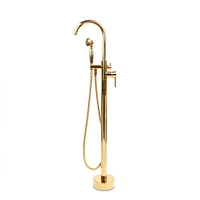 Freestanding Tub Filler, Antique Brass