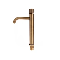 Bath Faucet Monohole Vesseldeck Lever Handle, Antique Brass