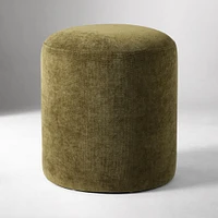 Auburn Ottoman Poly Perf Distressed Velvet Juniper Concealed Supports