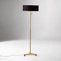 Hennings Floor Lamp 62", Champagne, White Shade