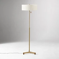 Hennings Floor Lamp 62", Champagne, White Shade