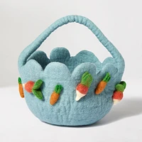 Veggie Felt Basket, Vegetable, Felt, Green, 9x11"