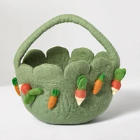 Veggie Felt Basket, Vegetable, Felt, Green, 9x11"