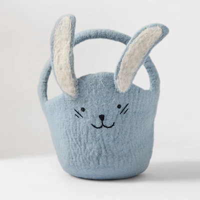 Felt Bunny Bucket, White, WE Kids