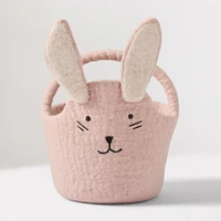 Felt Bunny Bucket, White, WE Kids