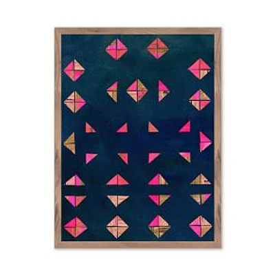 Geometrics Wall Art Natural 18X24X1.5 Paper, Walnut