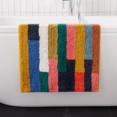 Landscape Stripes Bath Mat , Multi, 20"x34"