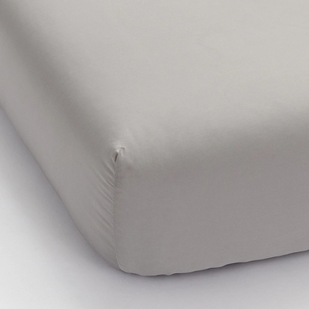 400 TC Organic Sateen Sheet Set , Full Fitted, White