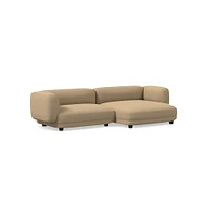 Osborn 2-Seat 2-Pc L Double Chaise Sectional, Yarn Dyed Linen Weave, Alabaster, CS