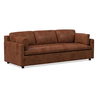 Marin 86" Sofa, Standard Depth, Saddle Leather, Nut