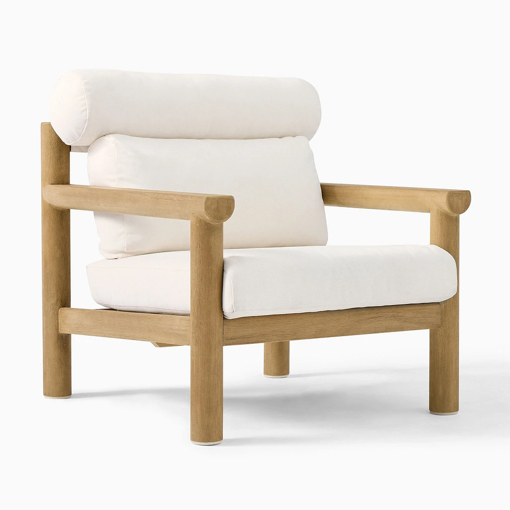 Cusco Outdoor Lounge Chair, Reef, Alabaster