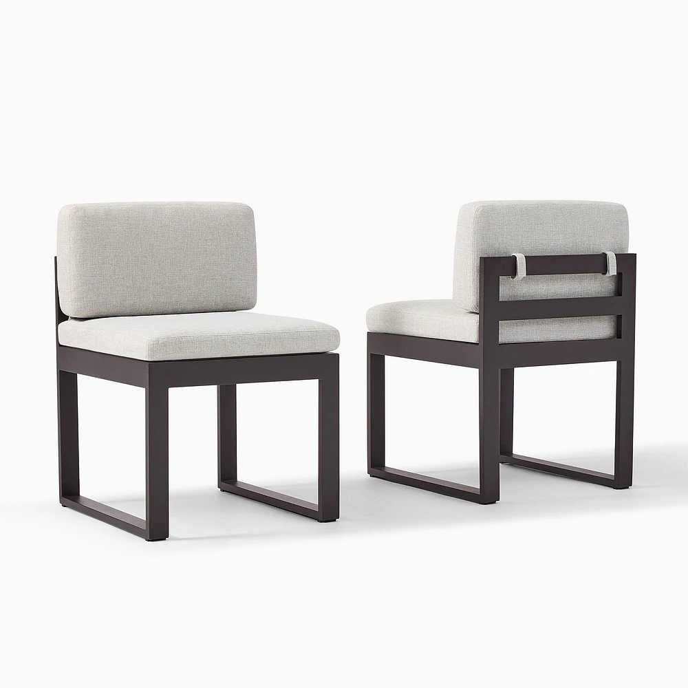 Telluride Aluminum Dining Side Chair, Dark Bronze, Aluminum, Set of 2