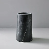 Pure Foundation Marble Vase, Black, Medium