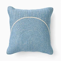 Outdoor Woven Arches Pillow, 20"x20", Natural