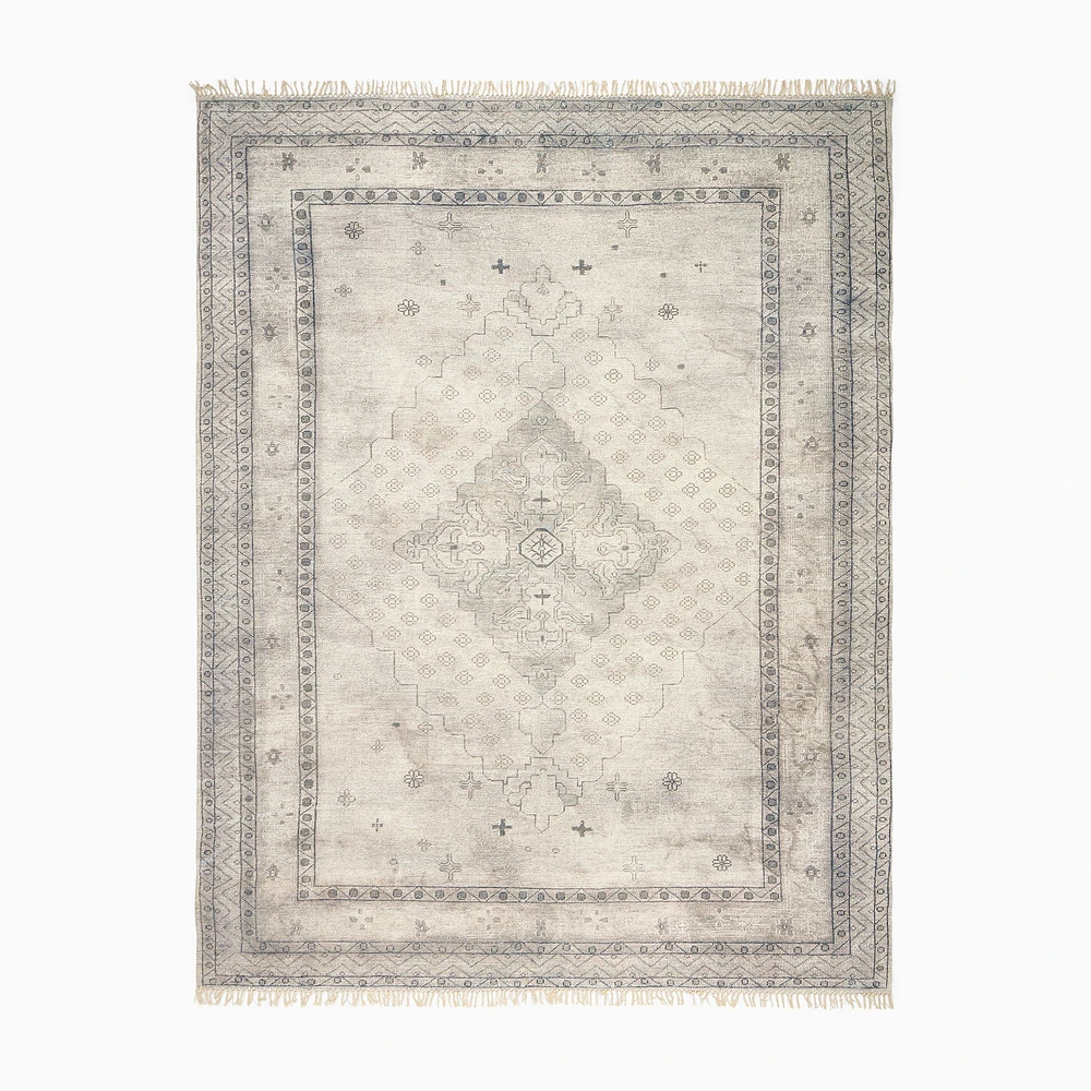 Chip & Dent: Azalea Reversible Persian Rug, Alabaster, 8x10