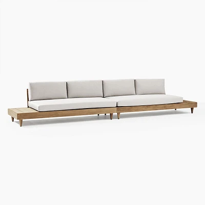 Portside Low Outdoor 2 Piece Sectional, Driftwood