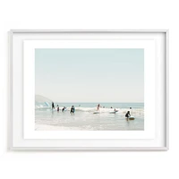 Surf School by Kamala Nahas, White Wood Frame, Full Bleed, 20"x16"