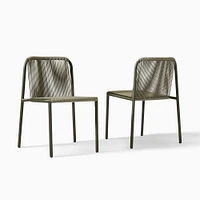 Oceana Outdoor Dining Chair, Set of 2, Ivory