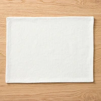 Textured Canvas, Placemat,White, Set of 4