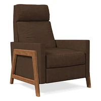 Spencer Recliner, Poly, Saddle Leather, Nut, Walnut