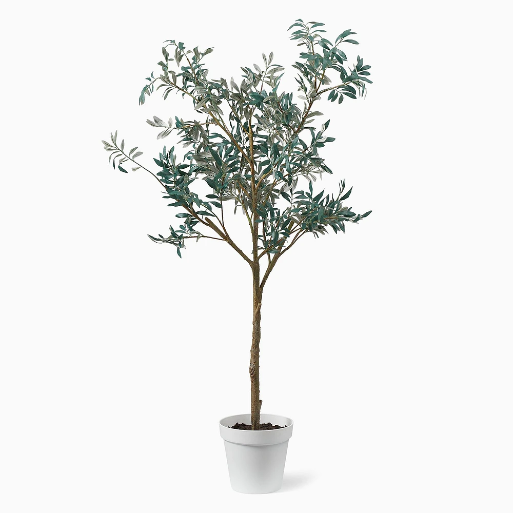 Faux Potted Olive Tree, 5'