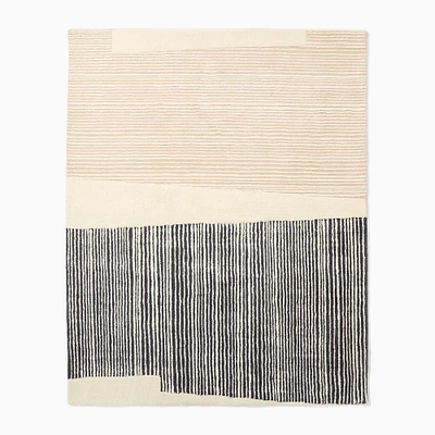 Chip & Dent: Durban Tufted Wool Rug, 5x8, Charcoal