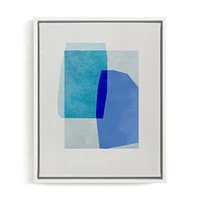 blue abstraction by Weronika Sumak, White Wood Frame, Full Bleed, 8x10