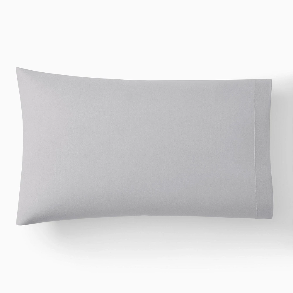 Jersey Tencel Modal Knit Standard Pillowcase S/2, White