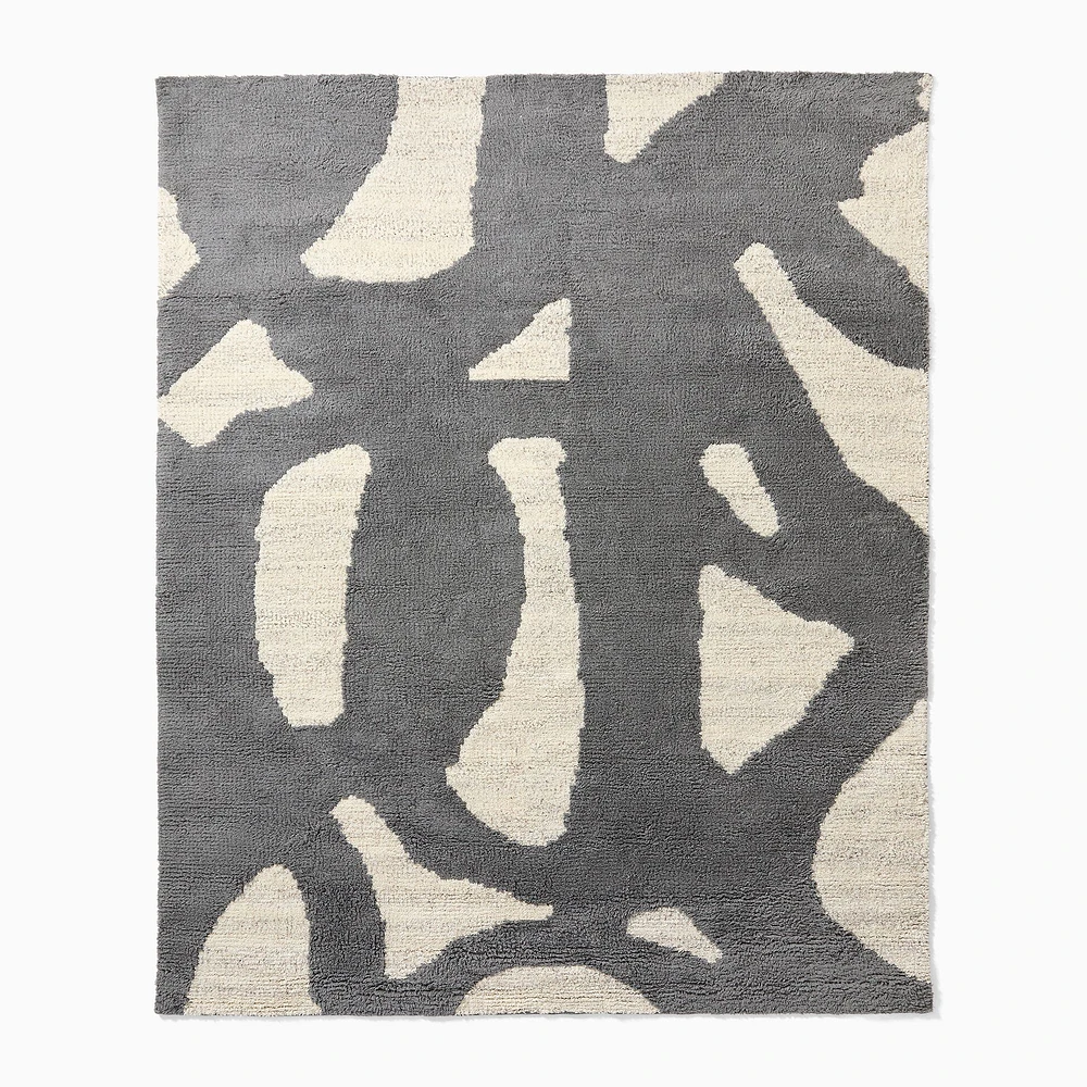 Chip & Dent: Clement Shag Rug, 5x8, Charcoal