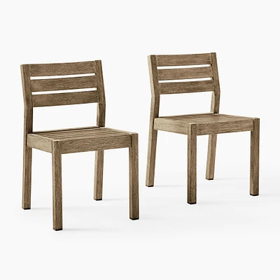 Portside Outdoor Dining Chair, Driftwood, Set of 2