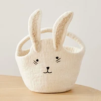 Felt Bunny Bucket, White, WE Kids